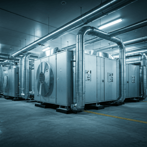 Industrial HVAC system in high-tech setting